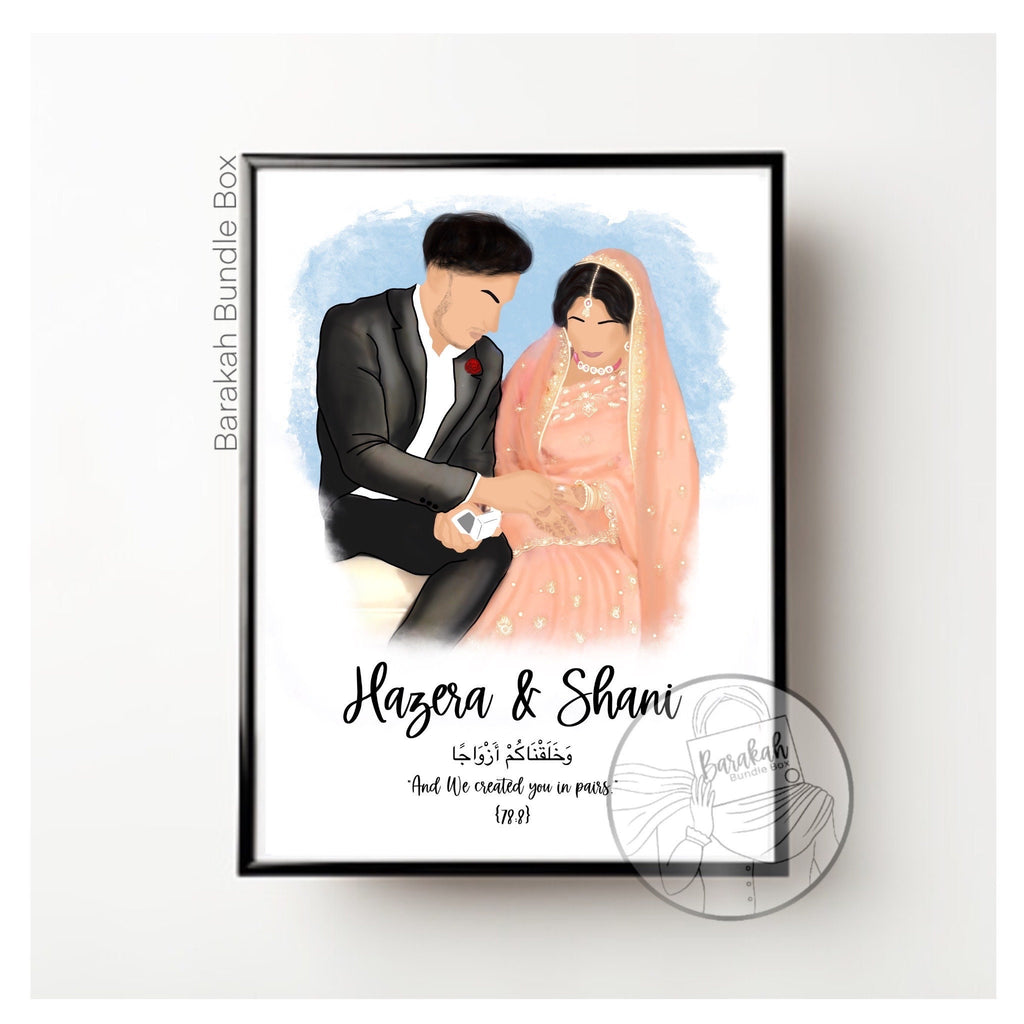 Custom Faceless Illustration Portrait