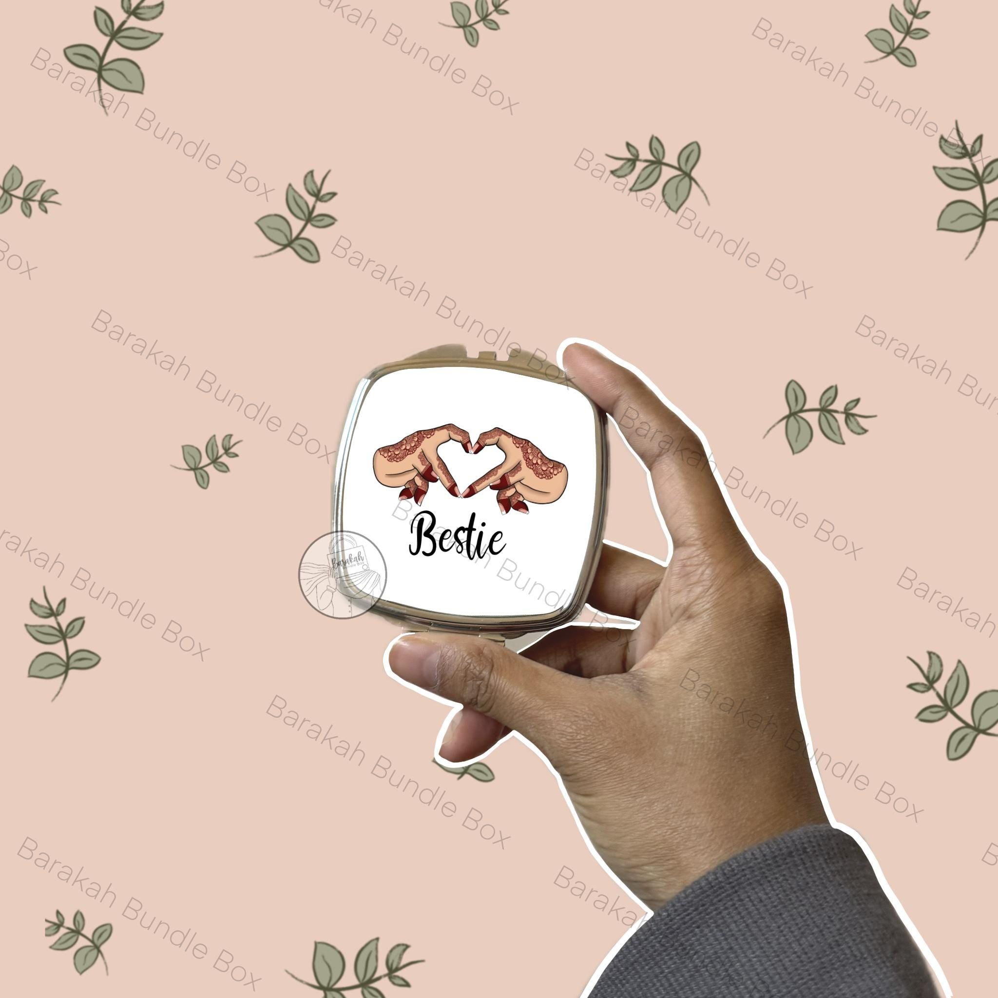 Henna Inspired Personalised Compact Mirror