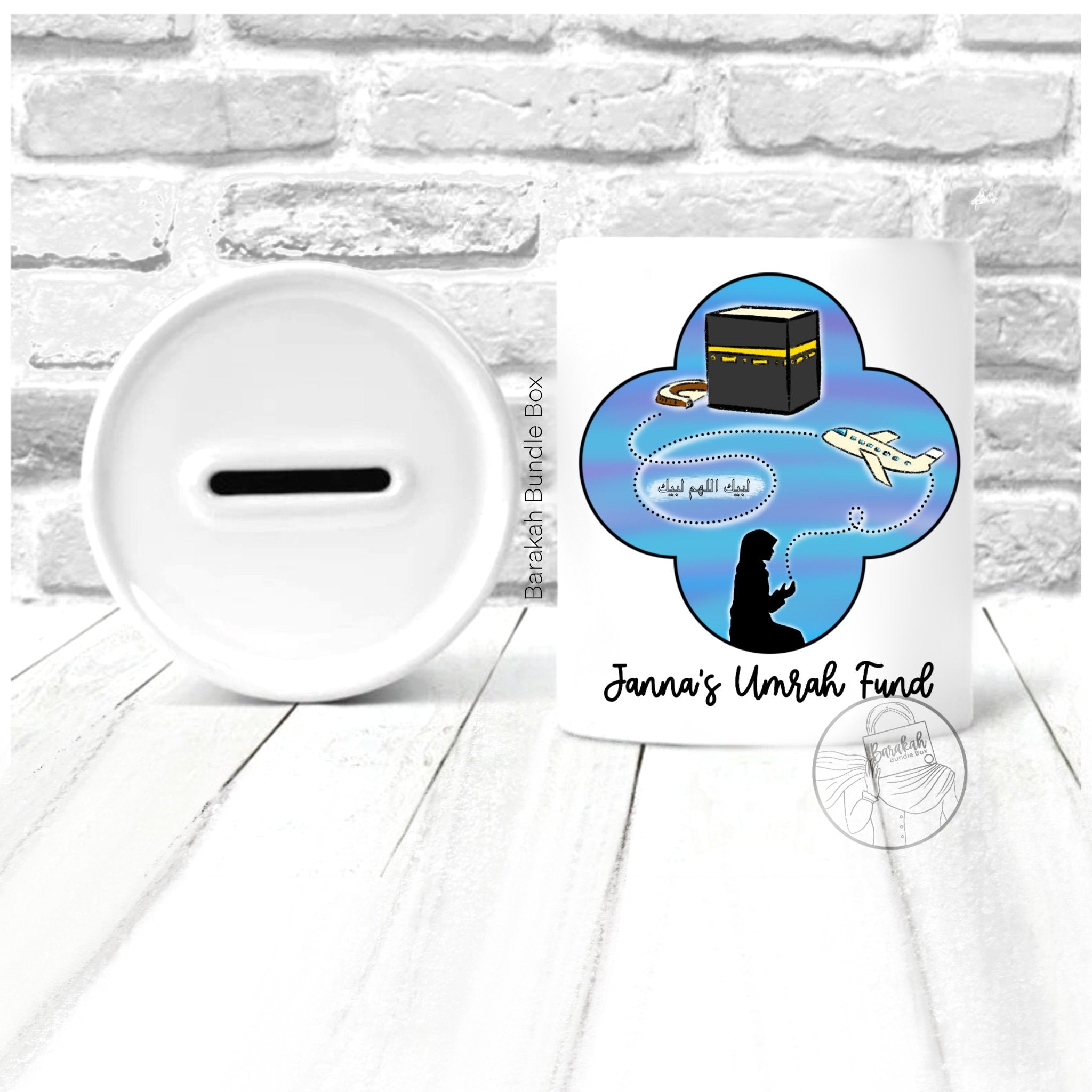 Personalised Hajj Umrah Fund Money bank | Savings Fund Jar