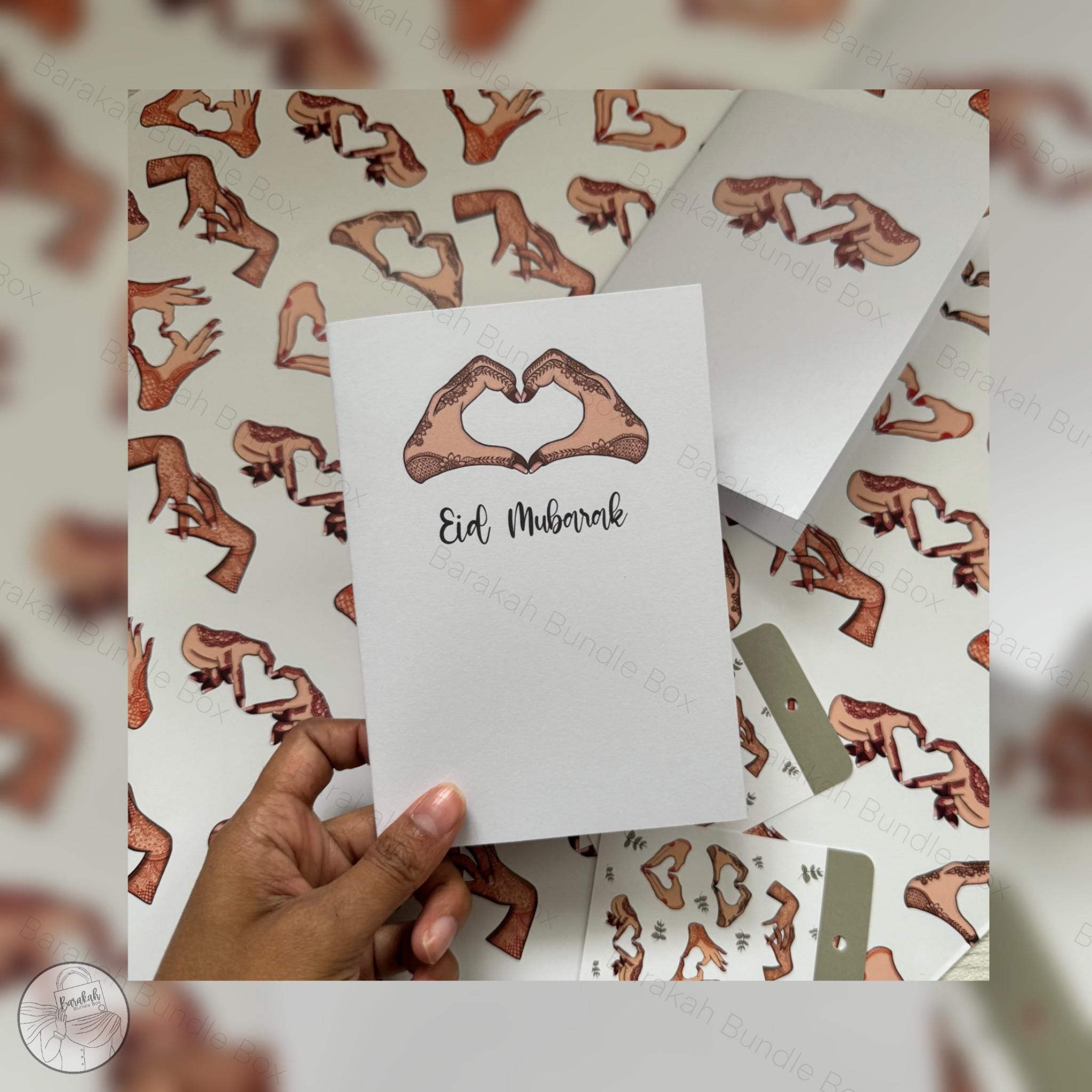 Henna Inspired Greetings Card 5 Pack | 3 Text Options Available