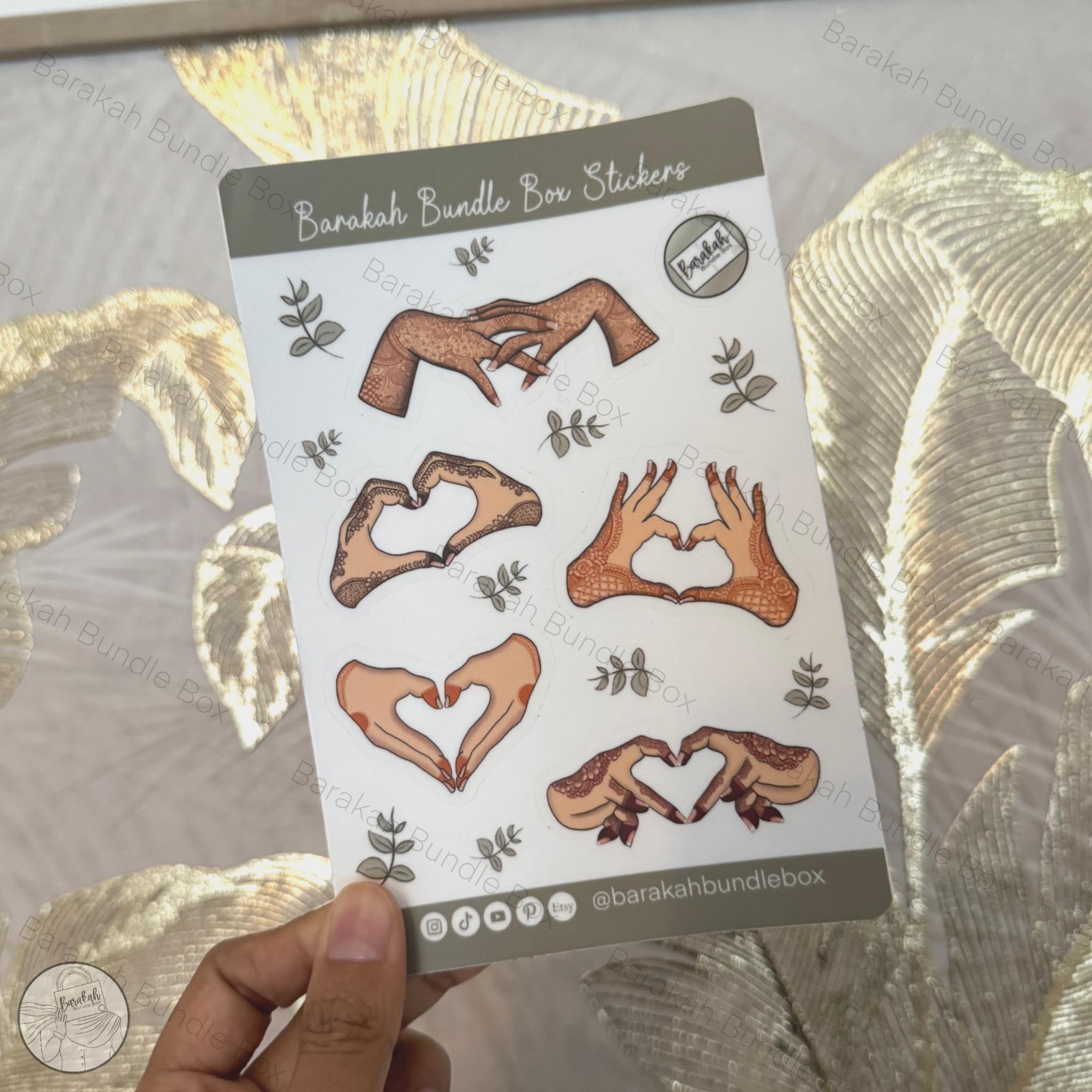 Henna Inspired Sticker Sheet - Five Sticker Pack