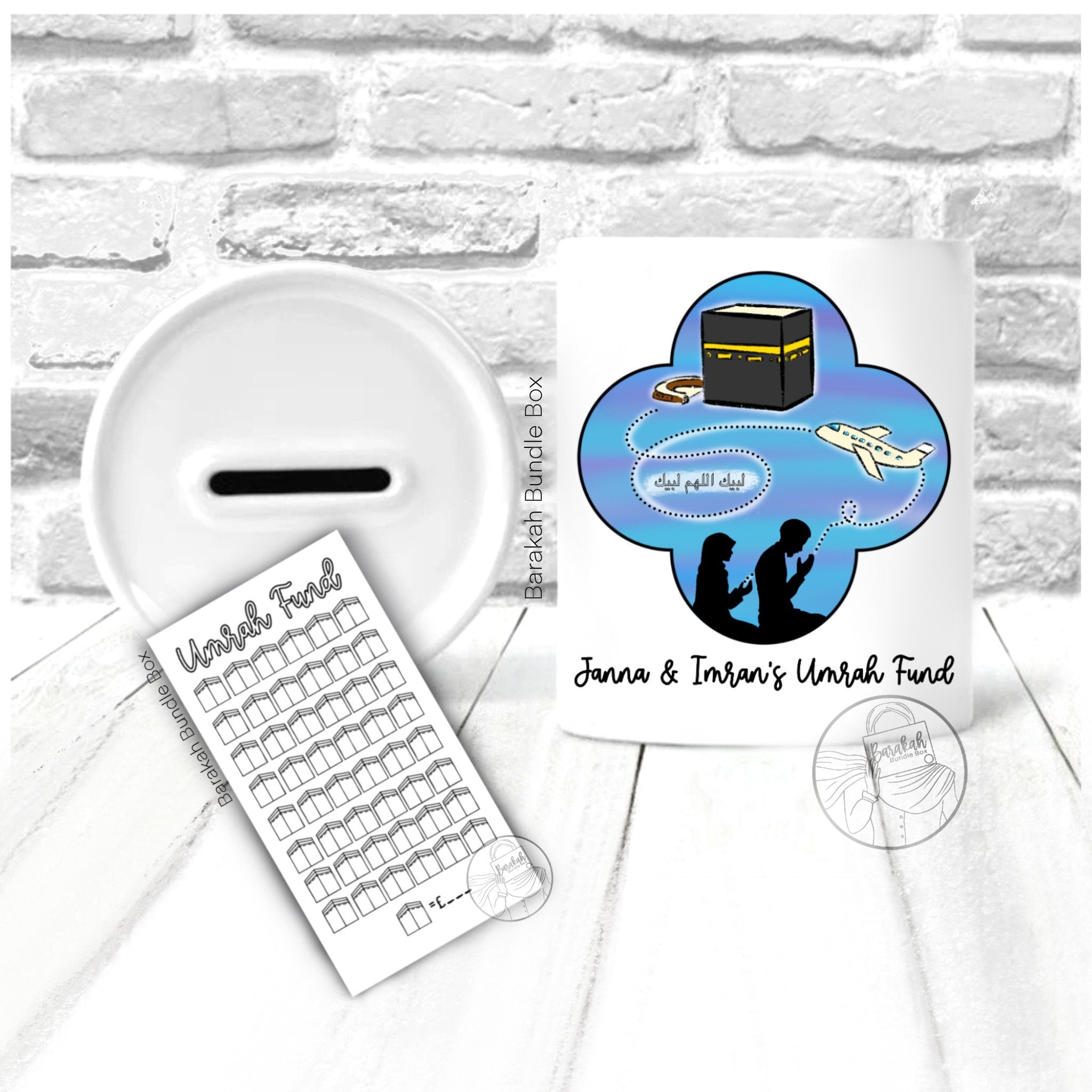 Personalised Hajj Umrah Fund Money bank | Savings Fund Jar