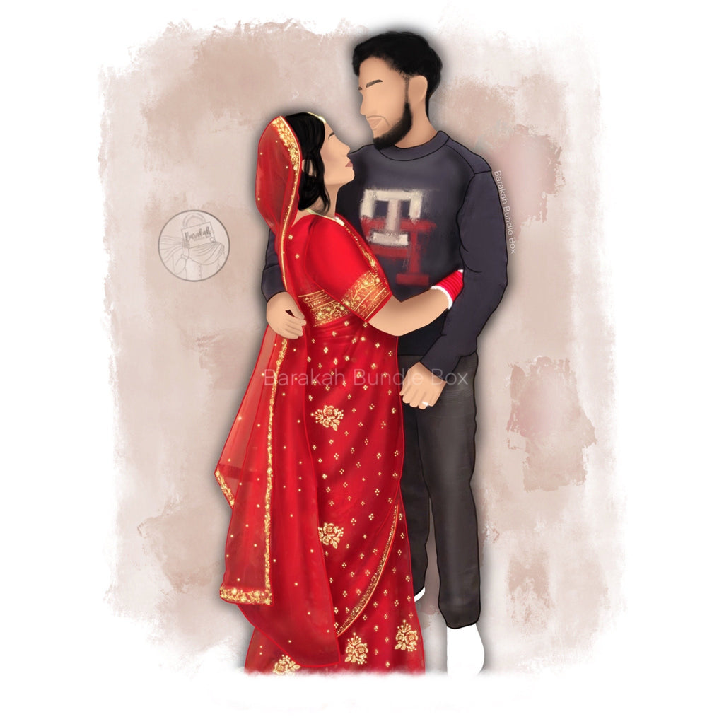 Custom Faceless Illustration Portrait