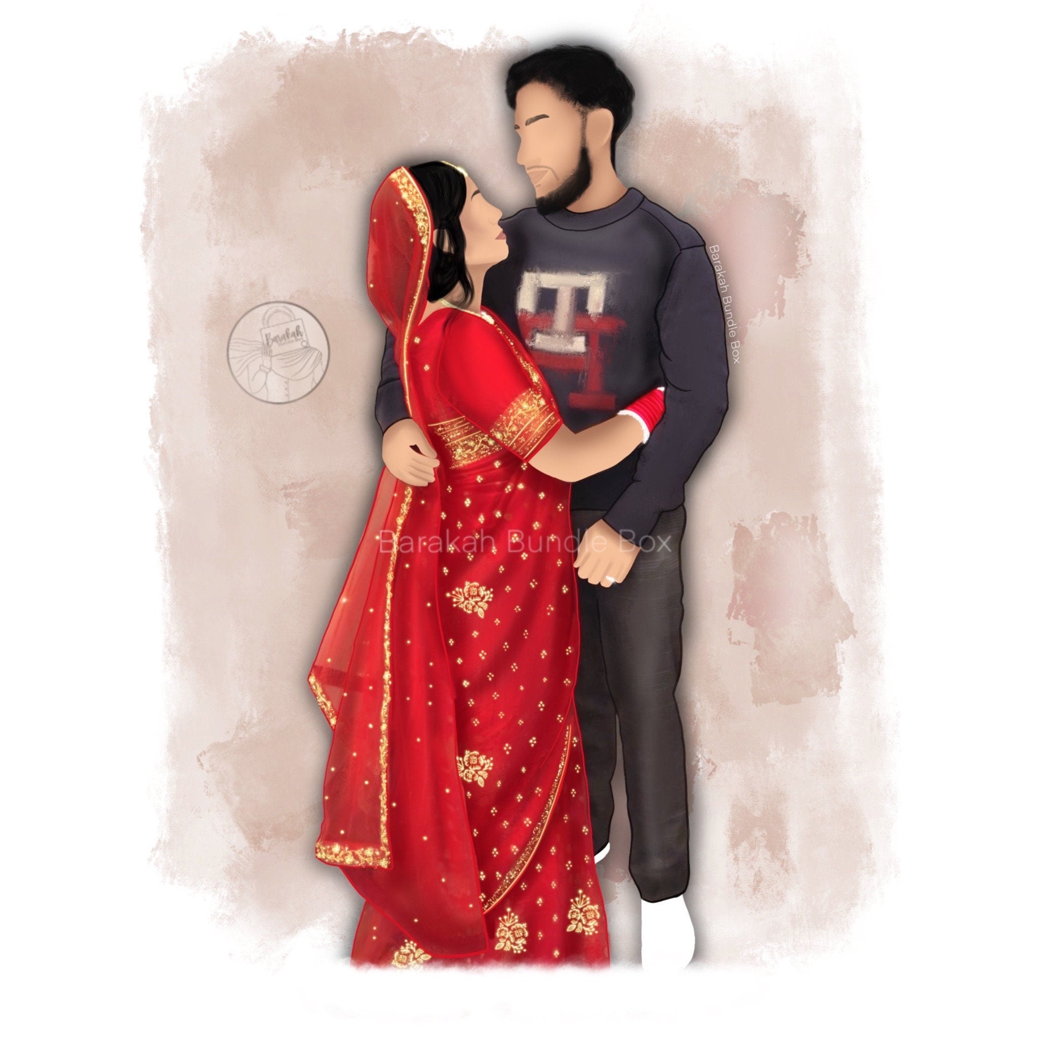 Custom Faceless Illustration Portrait