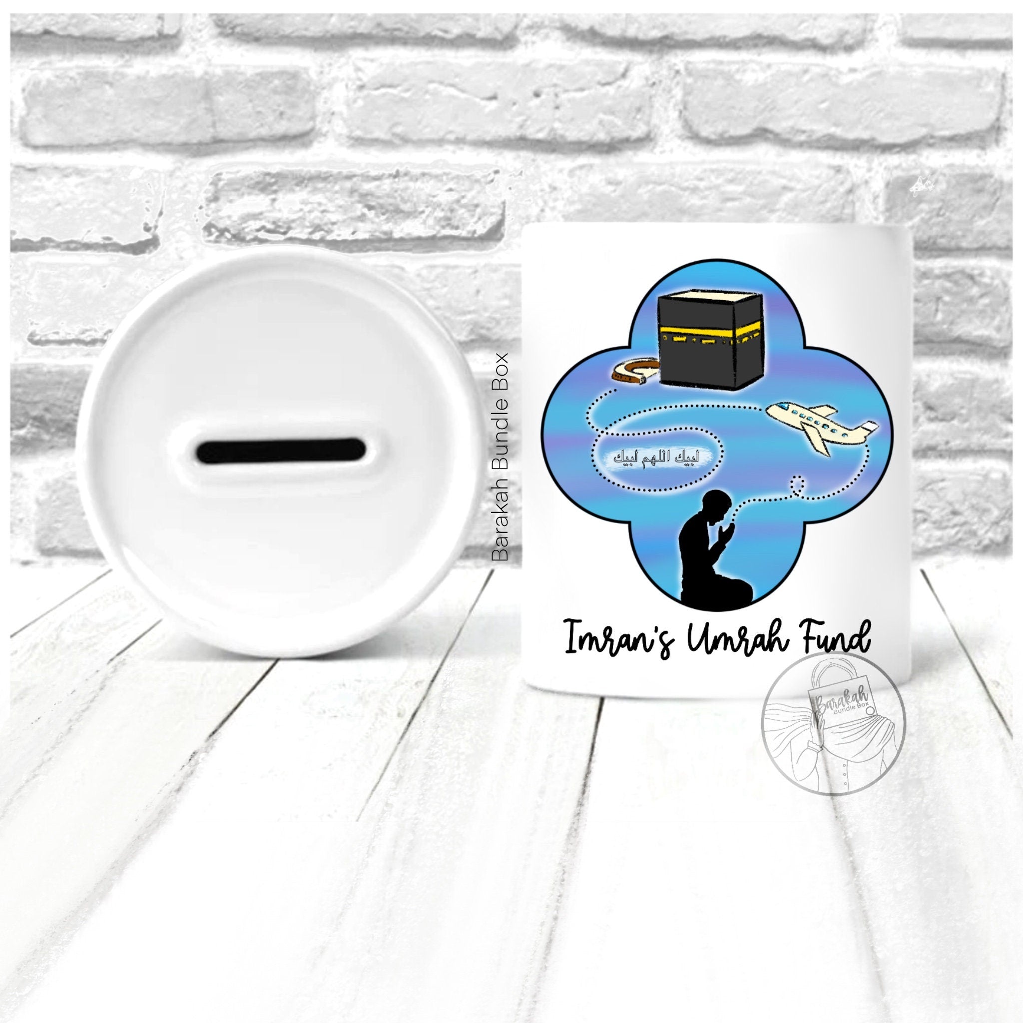 Personalised Hajj Umrah Fund Money bank | Savings Fund Jar