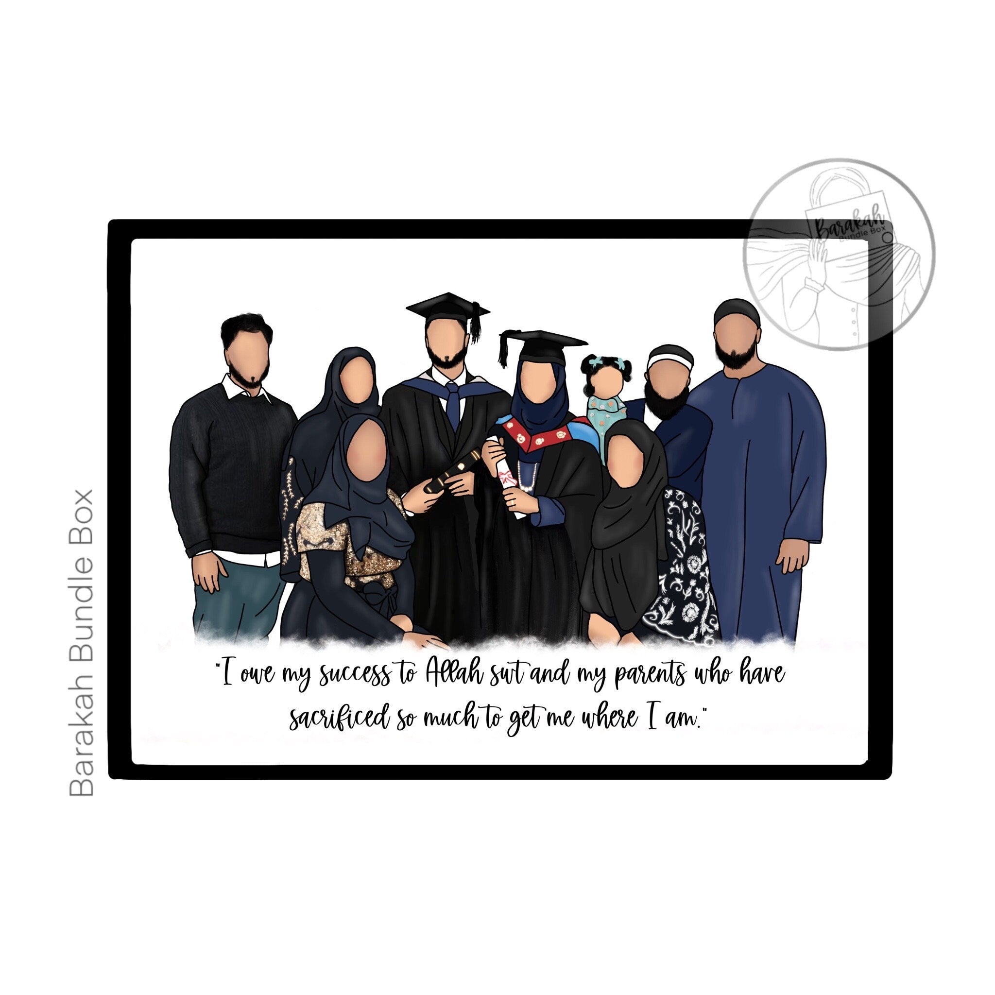 Custom Faceless Illustration Portrait