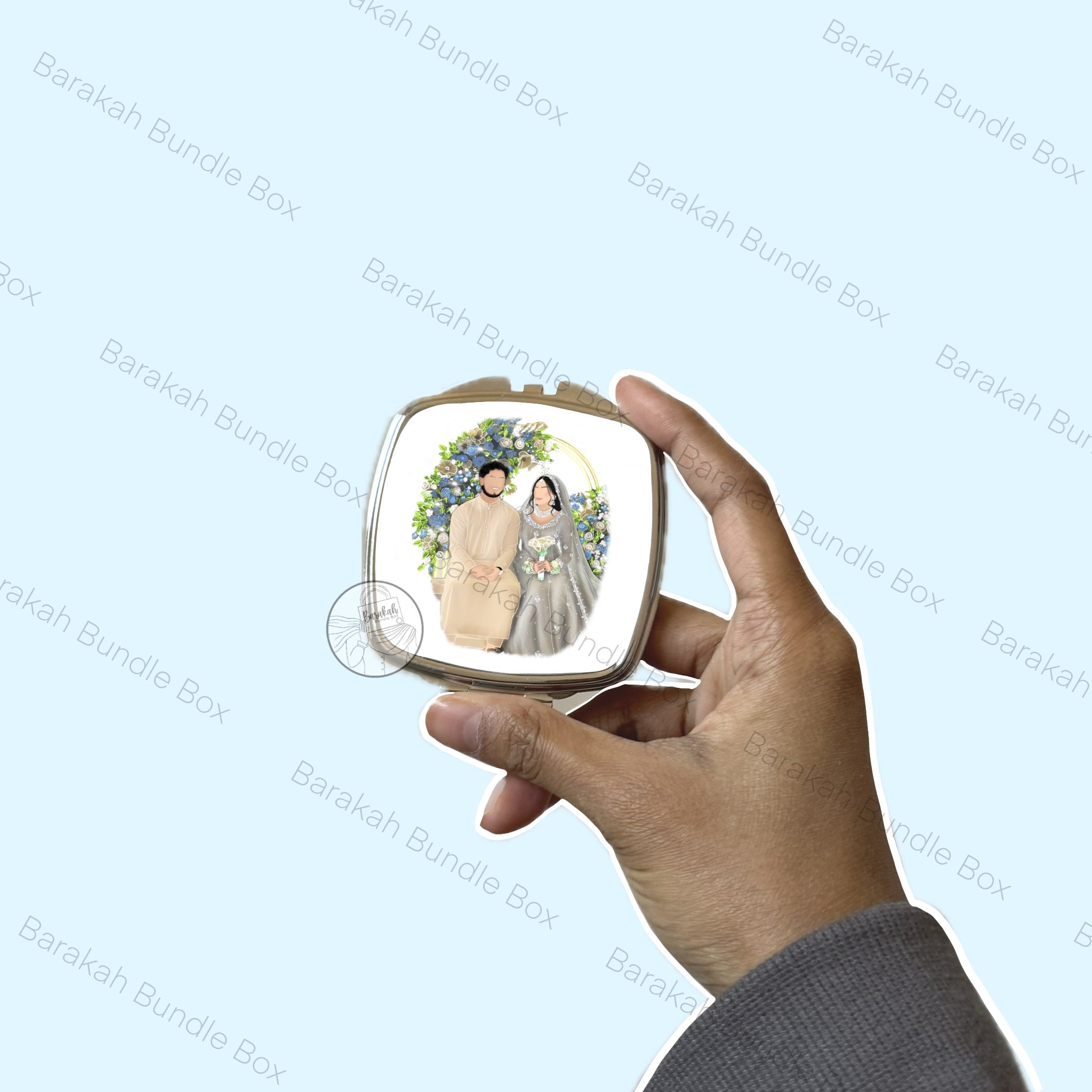 Custom Illustration Compact Mirror