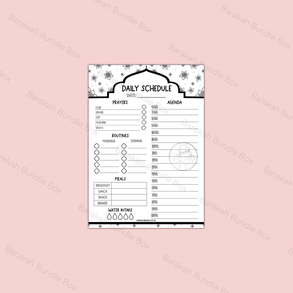 Daily Schedule Planner | Digital File & Printable