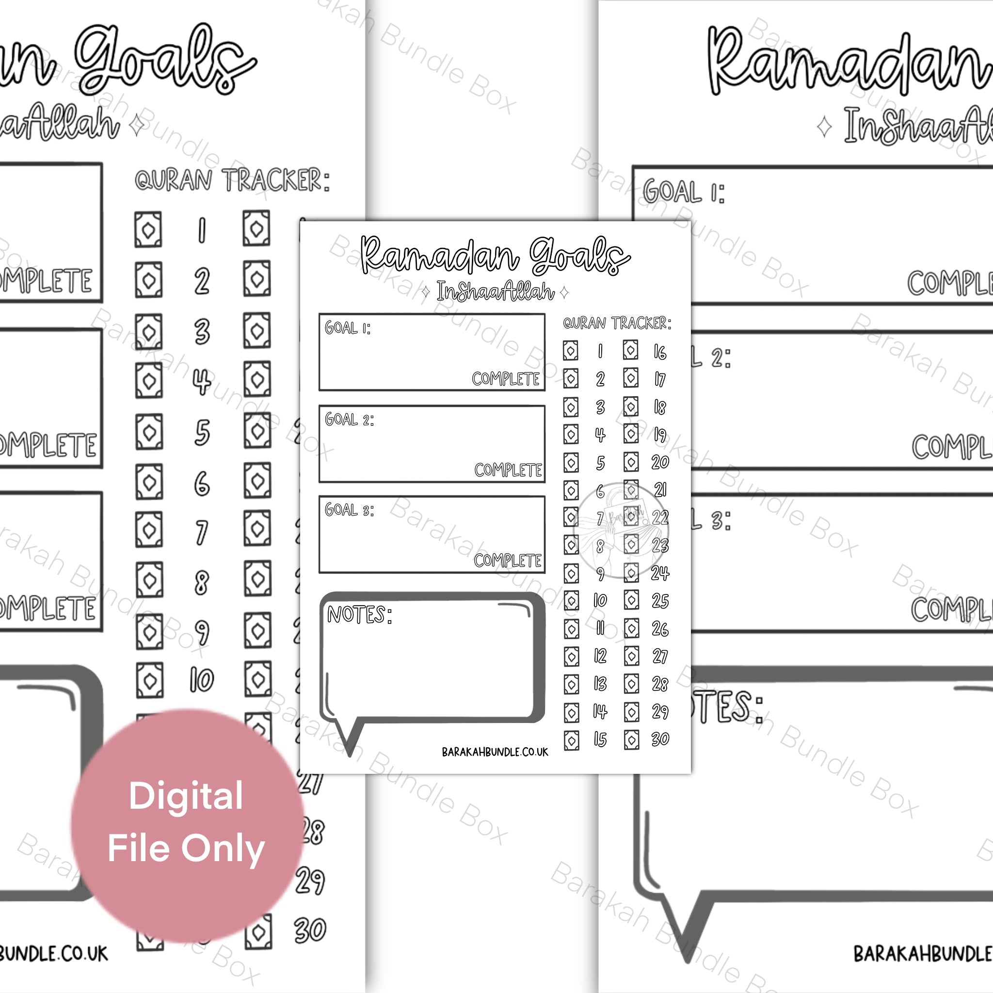 Ramadan Goals Planner | Digital Download & Printable