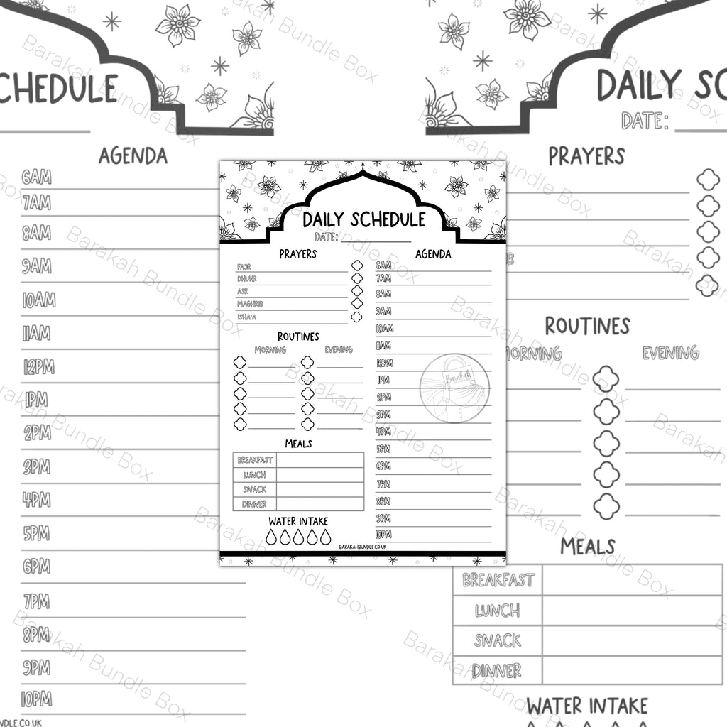 Daily Schedule Planner | Digital File & Printable