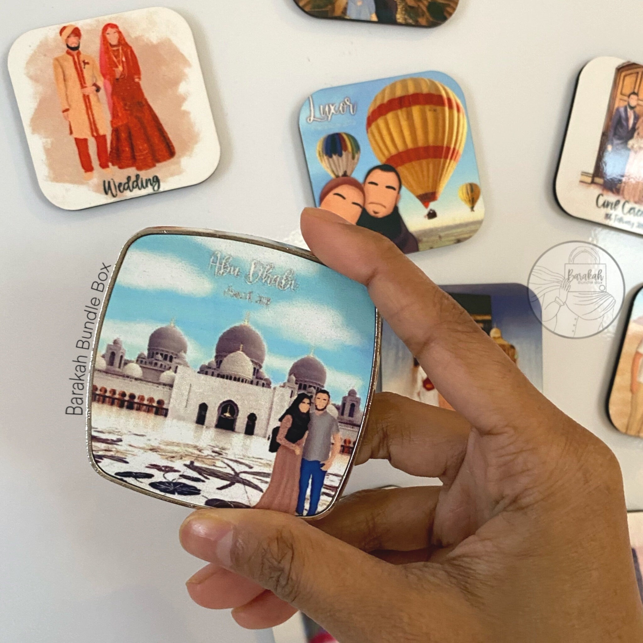 Metal Custom Illustration Portrait Fridge Magnet