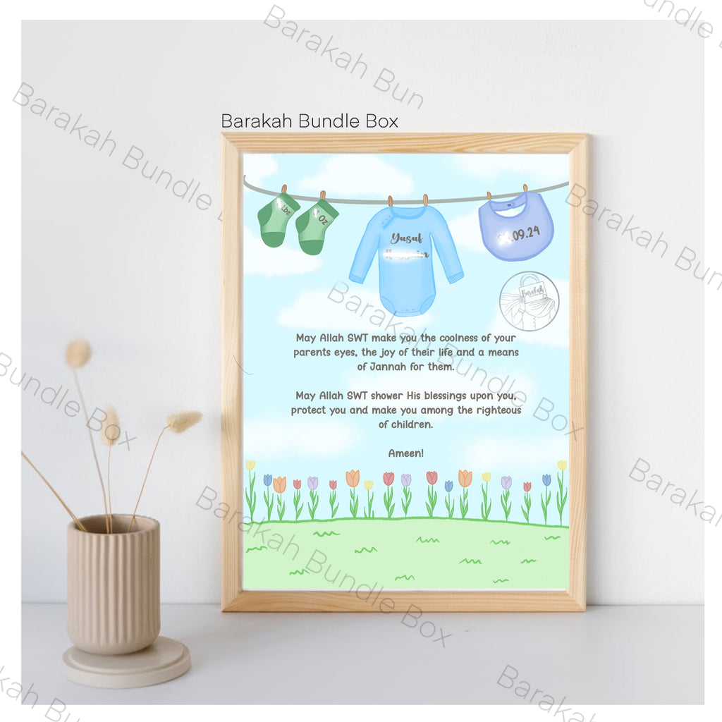 New Baby Girl/Boy Personalised Print