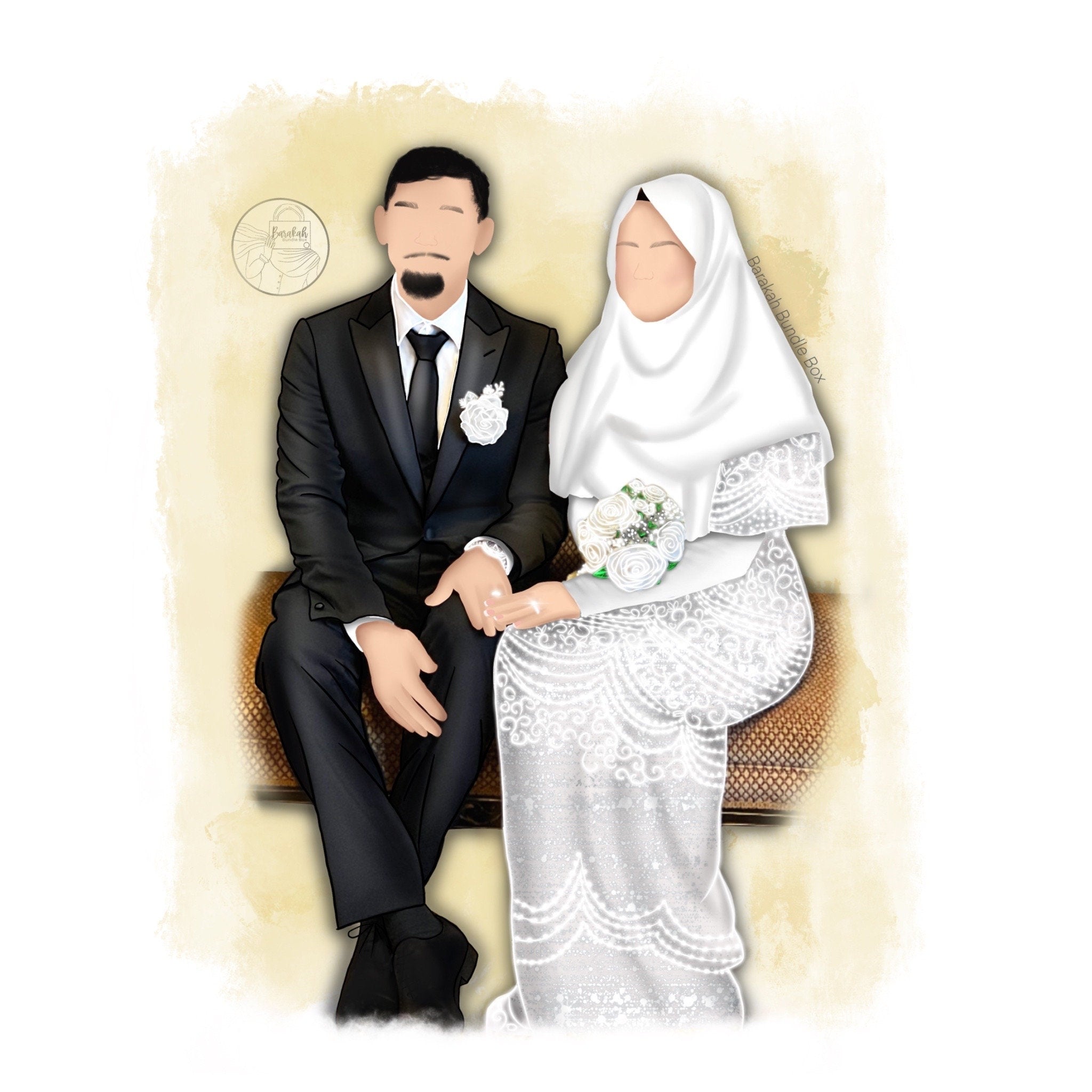 Custom Faceless Illustration Portrait