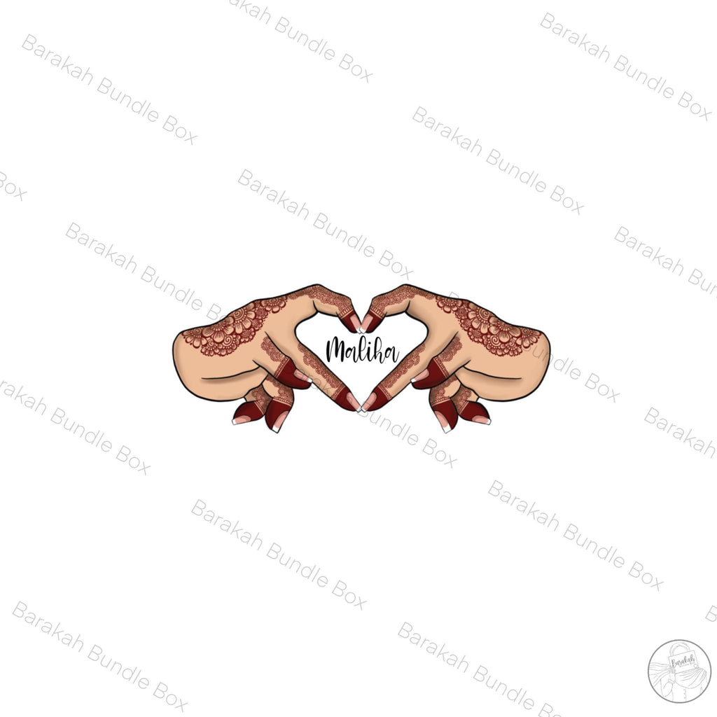 Henna Inspired Custom Glass Tumbler with Glass Straw