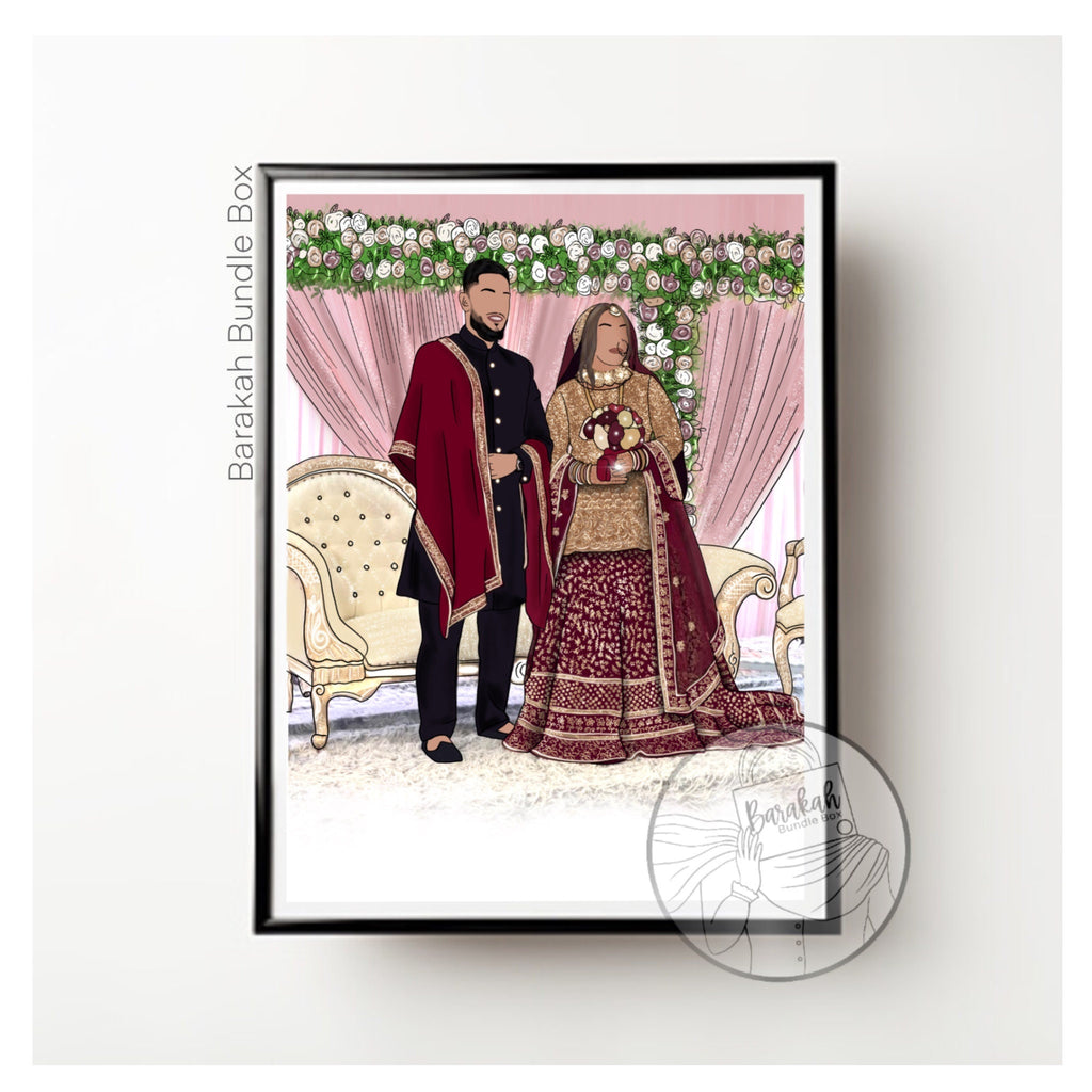 Custom Faceless Illustration Portrait