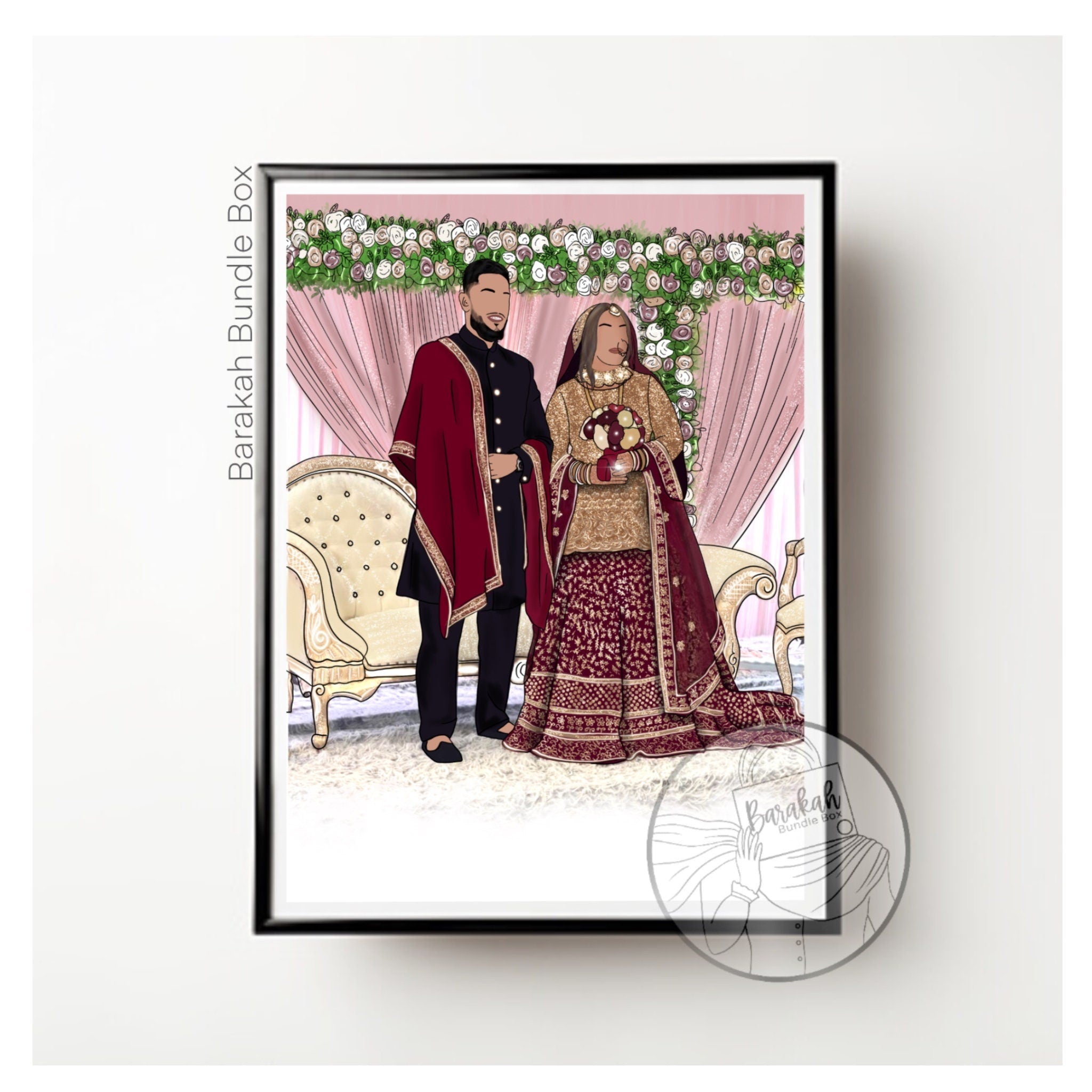 Custom Faceless Illustration Portrait