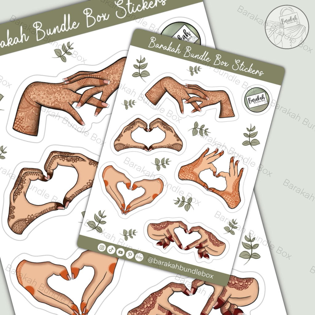Henna Inspired Sticker Sheet - Five Sticker Pack