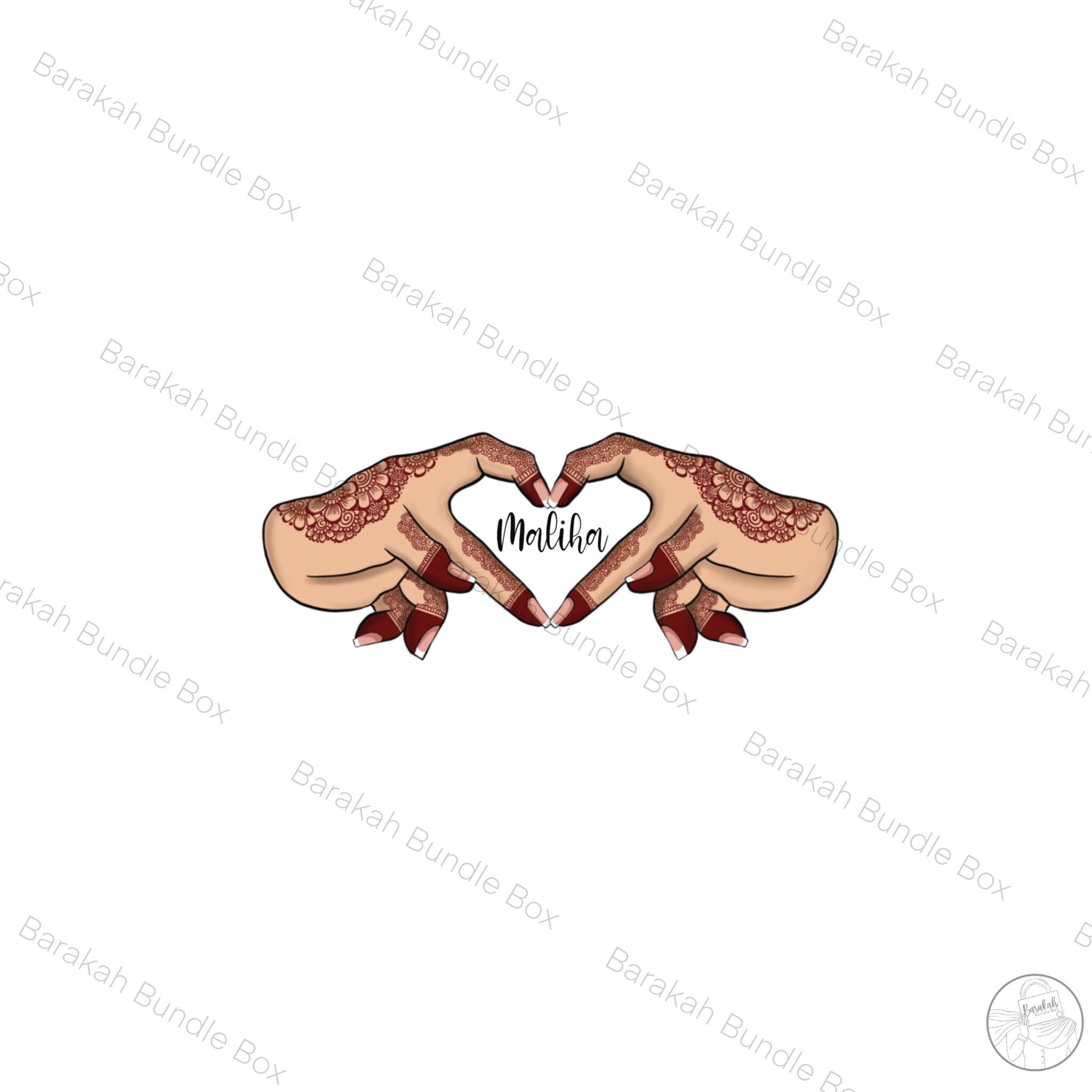 Henna Inspired Personalised Compact Mirror