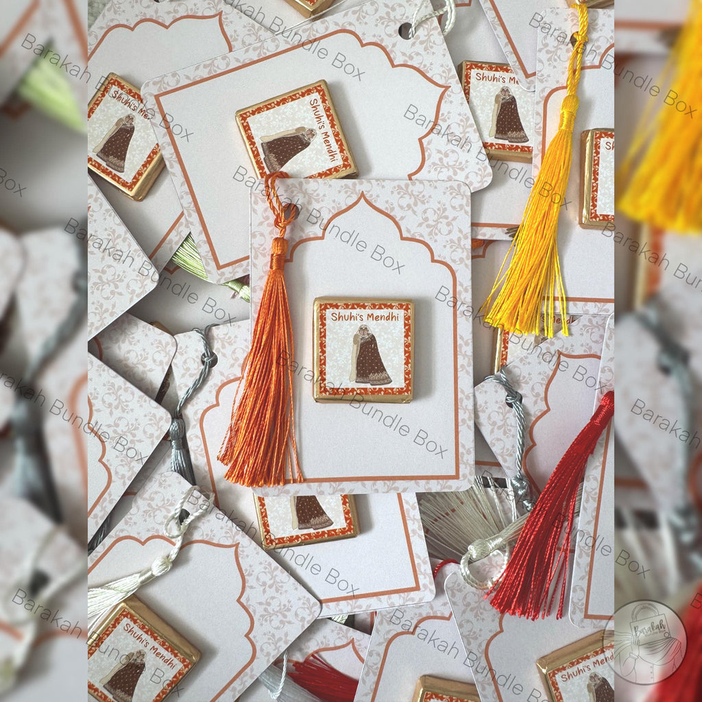 Illustration Wedding Custom Favours – Custom Chocolate Favours – Silver / Gold Foil Option | Unique Wedding Guest Thank You Gift